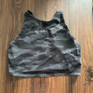 Athleta Concious Crop Highneck Sports Bra in Camo